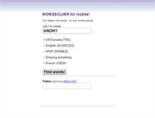 Tablet Screenshot of m.wordsolver.net